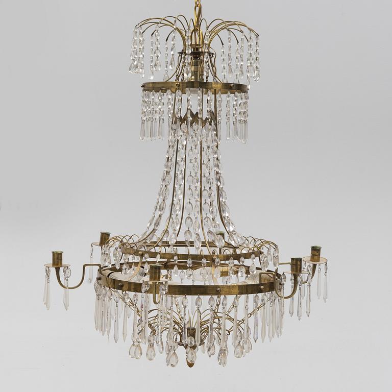 A late Gustavian chandelier, circa 1800.