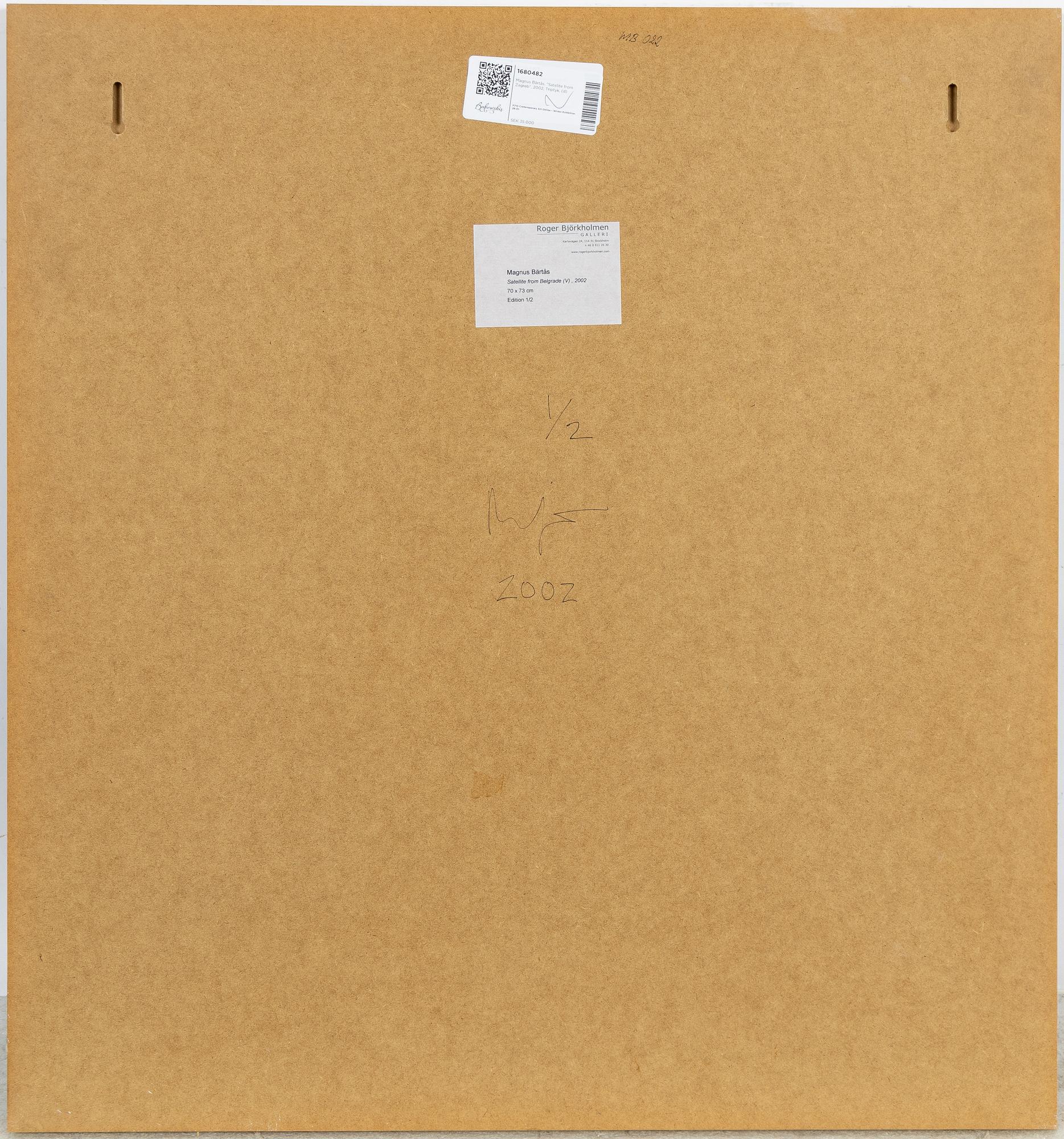 Magnus Bärtås, "Satellite from Belgrade (V)", 2002.