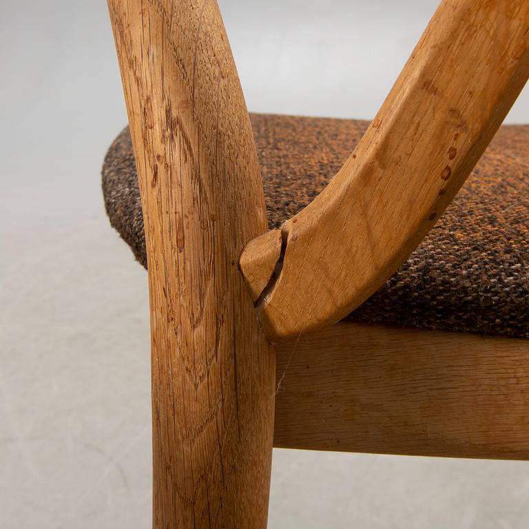 Henning Kjaernulf, chairs, 4 pcs, "model 225", for Bruno Hansen Denmark, 1960s.