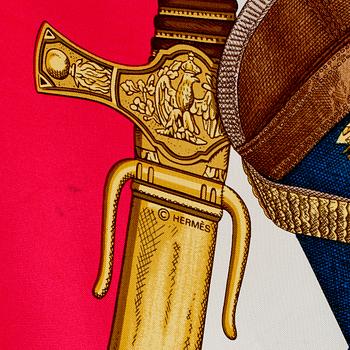 SCARF, siden, "Grand Uniforme", design Joachim Metz, Hermès, Paris, 1900-talets fjärde kvartal.