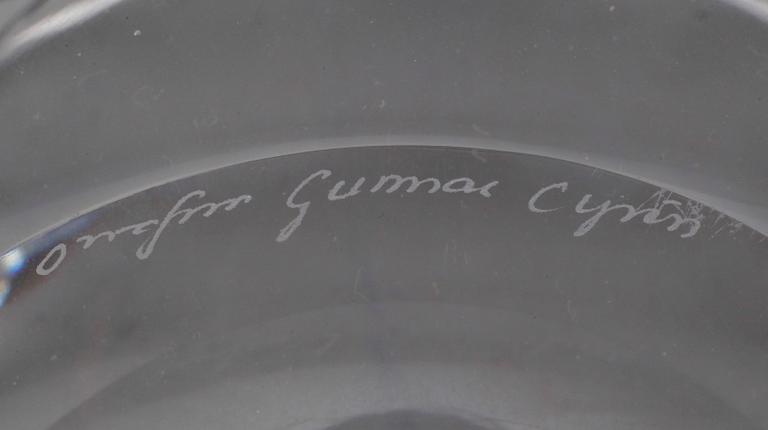 SKÅL, glas, Gunnar Cyrén, Orrefors, 1900-talets andra hälft.