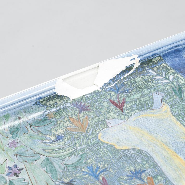 BIRGER KAIPIAINEN, A tray table/tea trolley signed Kaipiainen 1942, Arabia.