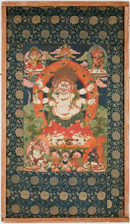 THANGKA, textil, Tibet, 1800-tal.