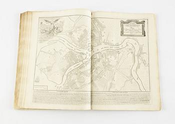 The rare Makhaev wall map of St. Petersburg, with other views and maps, 1753, 1741 and 1739.