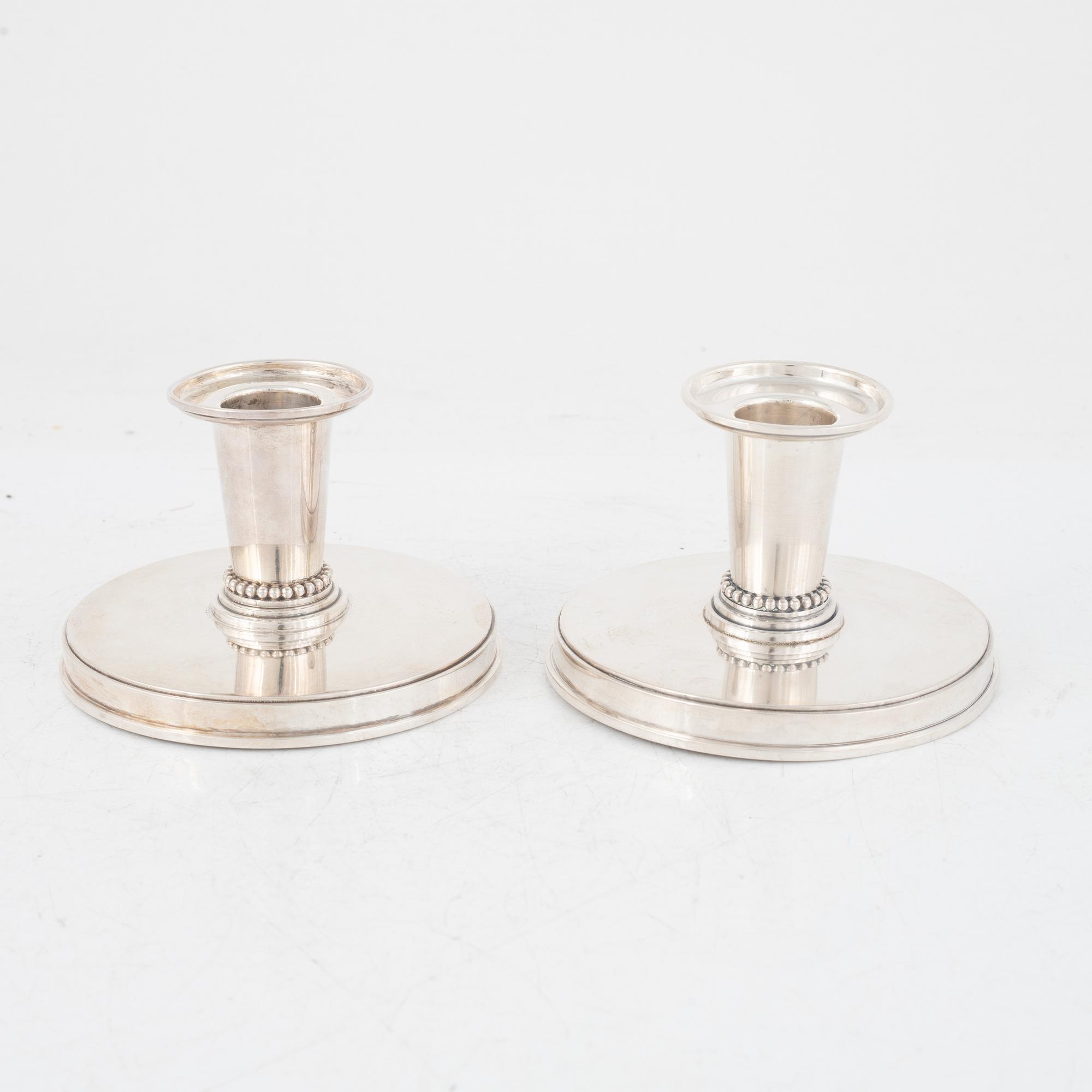 Ljusstakar, ett par, Atelier Borgila, Stockholm 1956.