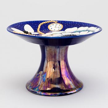 BIRGER KAIPIAINEN, KERAMIKFAT PÅ FOT, signerad Birger Kaipiainen, Arabia Finland.