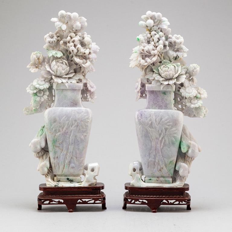 Two Chinese stone sculptures, 20th Century.