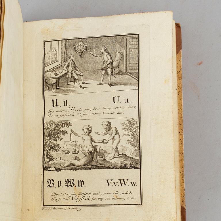 Gustaviansk graverad ABC-bok, 1780.