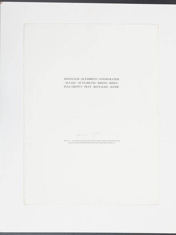 Michael Ayrton, "Minotaur", 2 pcs.