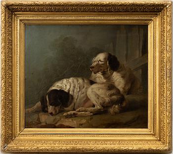 Engelsk konstnär, 1800-tal, Vilande fågelhundar.