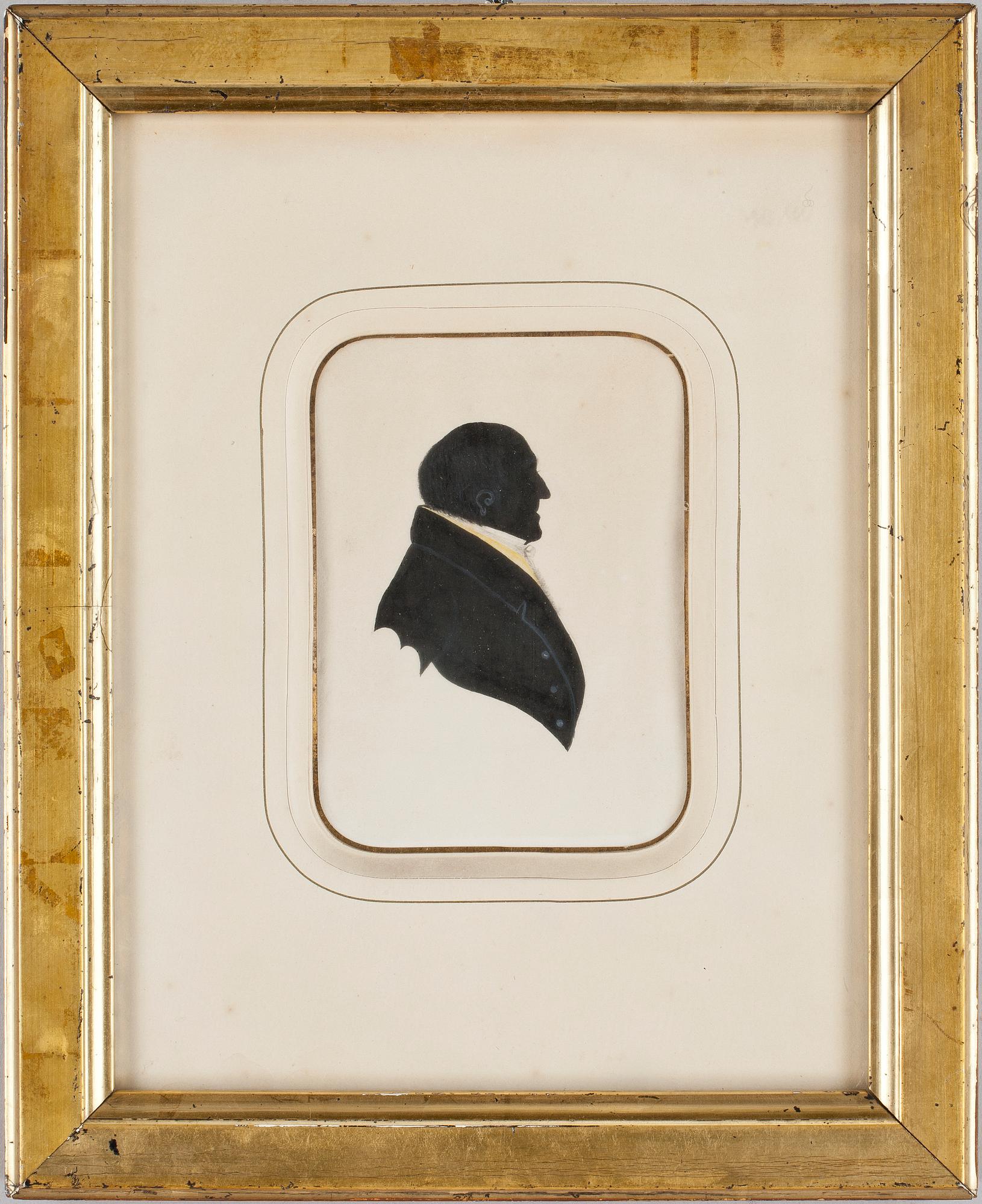 OKÄND KONSTNÄR, blandteknik på papper, 1800-talets första hälft.