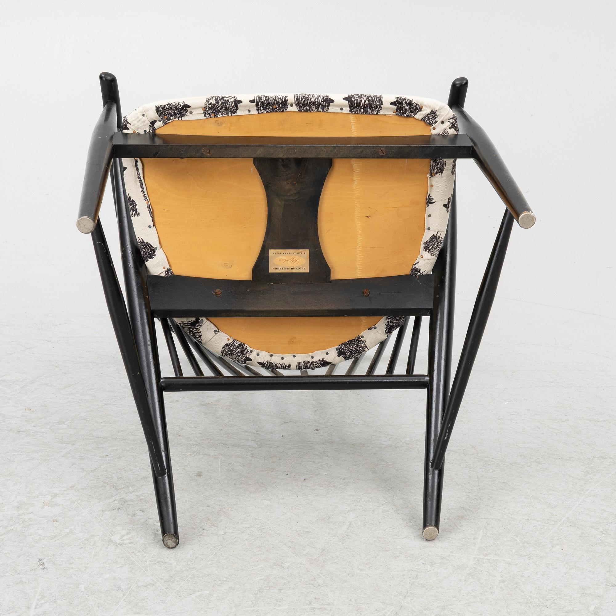 Sonna Rosén, karmstol, "Solfjädern", AB Nässjö stolfabrik, 1950/60-tal.