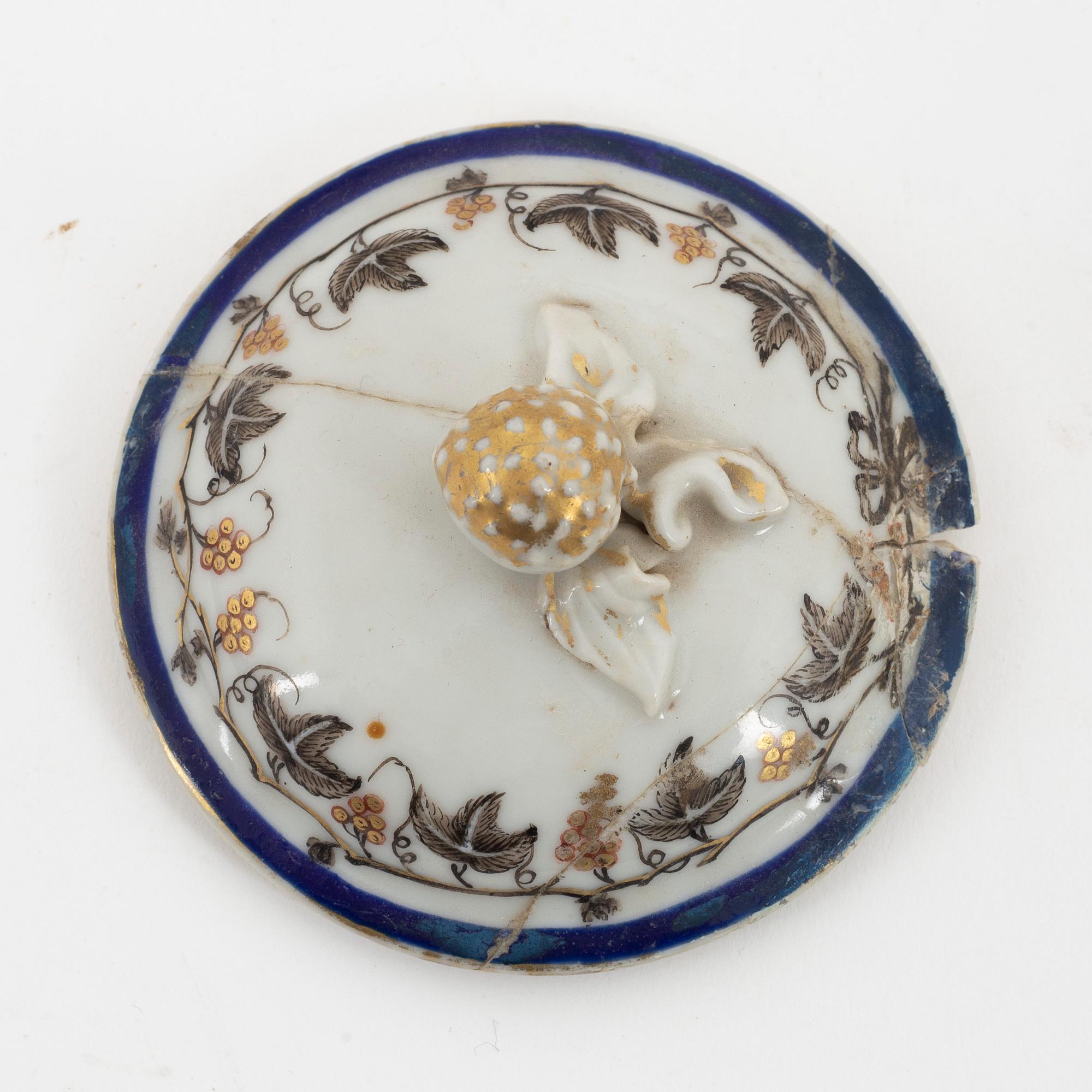 Cremekoppar, tio stycken, kompaniporslin, Kina, Qingdynastin, Qianlong (1736-95).