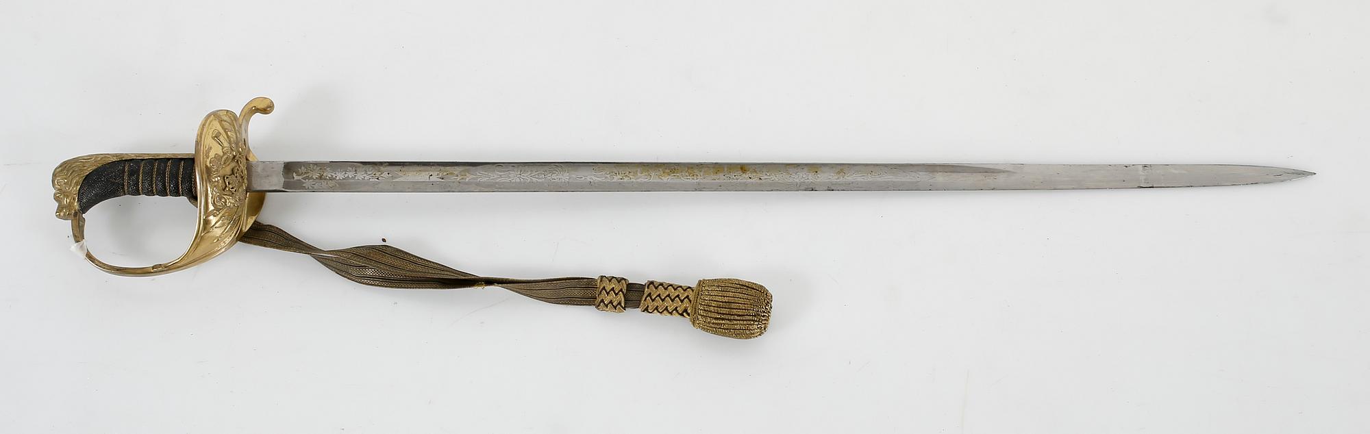 SABEL/PALLASCH, troligen ca 1860 för officer vid flottan.