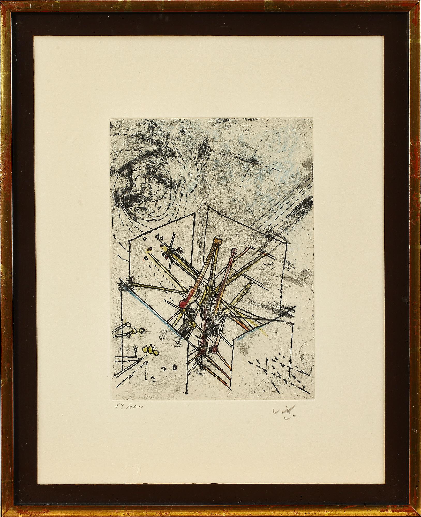 ROBERTO MATTA, färgetsningar, 5 st, sign o numr 83/100.