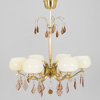 Paavo Tynell, a mid 20th century '1476/6 chandelier for Taito/ Idman.