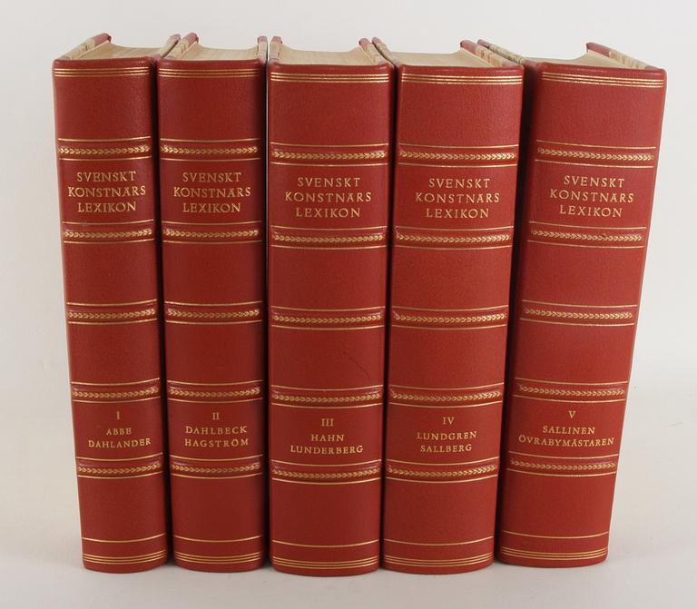 BÖCKER, "Svenskt konstnärslexikon", 5 vol.