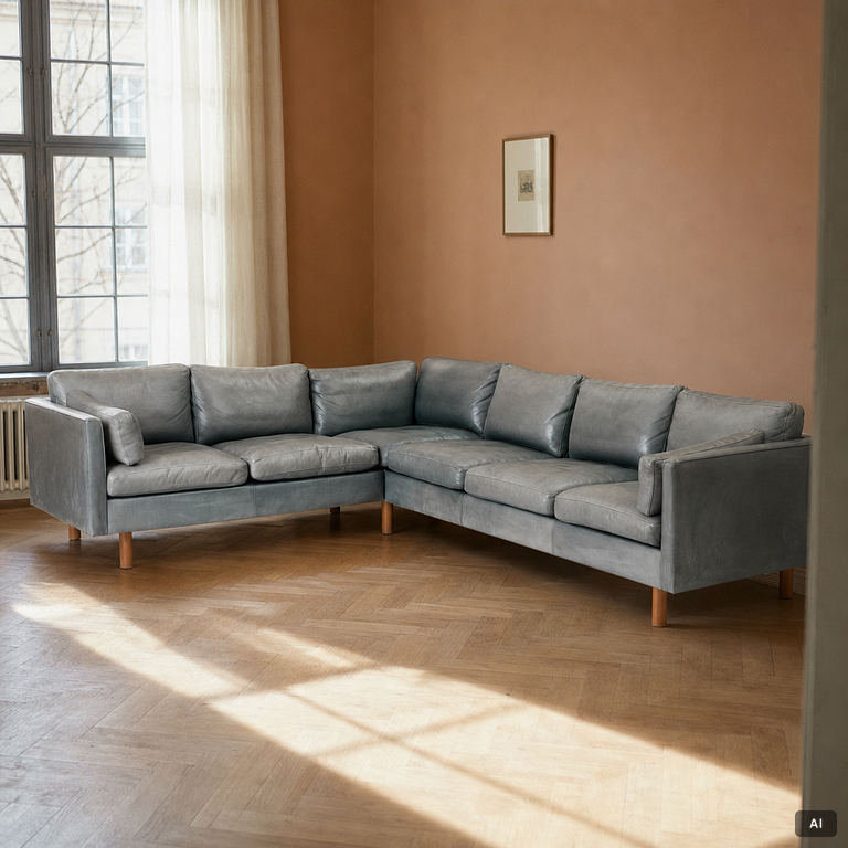 Gösta Westerberg, “Dia” corner sofa, leather, 2000s, Mogens Hansen.