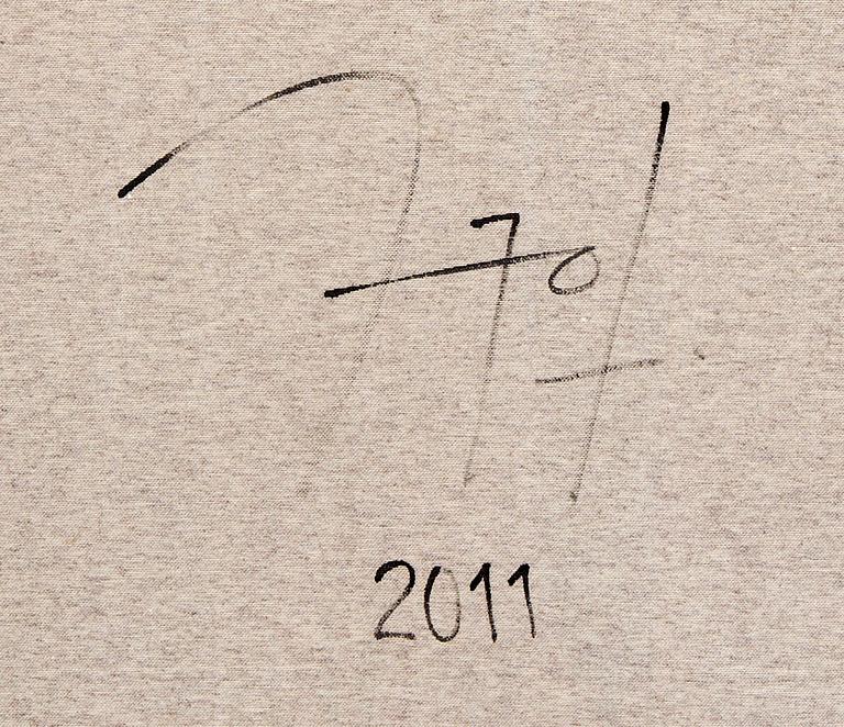 Carlos Puyol, a signed and dated acrylic on canvas.