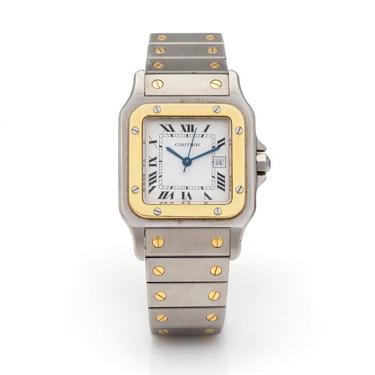 CARTIER, Santos, wristwatch, 29 x 28 (41) mm,