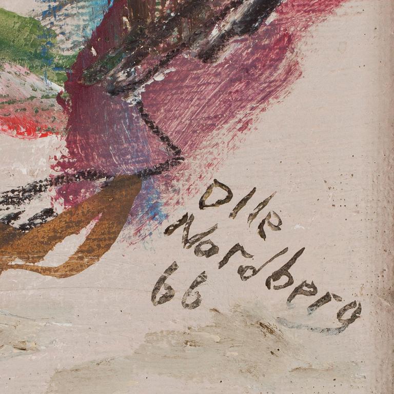 OLLE NORDBERG, olja på pannå, signerad samt daterad 66.