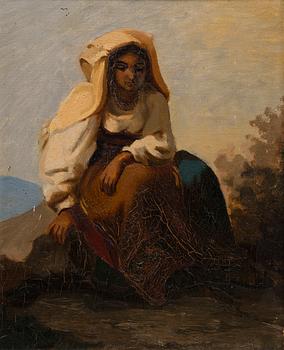 GUNNAR BERNDTSON, SITTANDE ITALIENSK KVINNA, 1870.