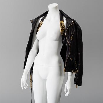 MOSCHINO, skinnjacka, italiensk storlek 48.
