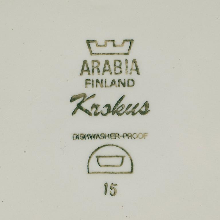 SERVISDELAR, porslin, "Krokus", Arabia.