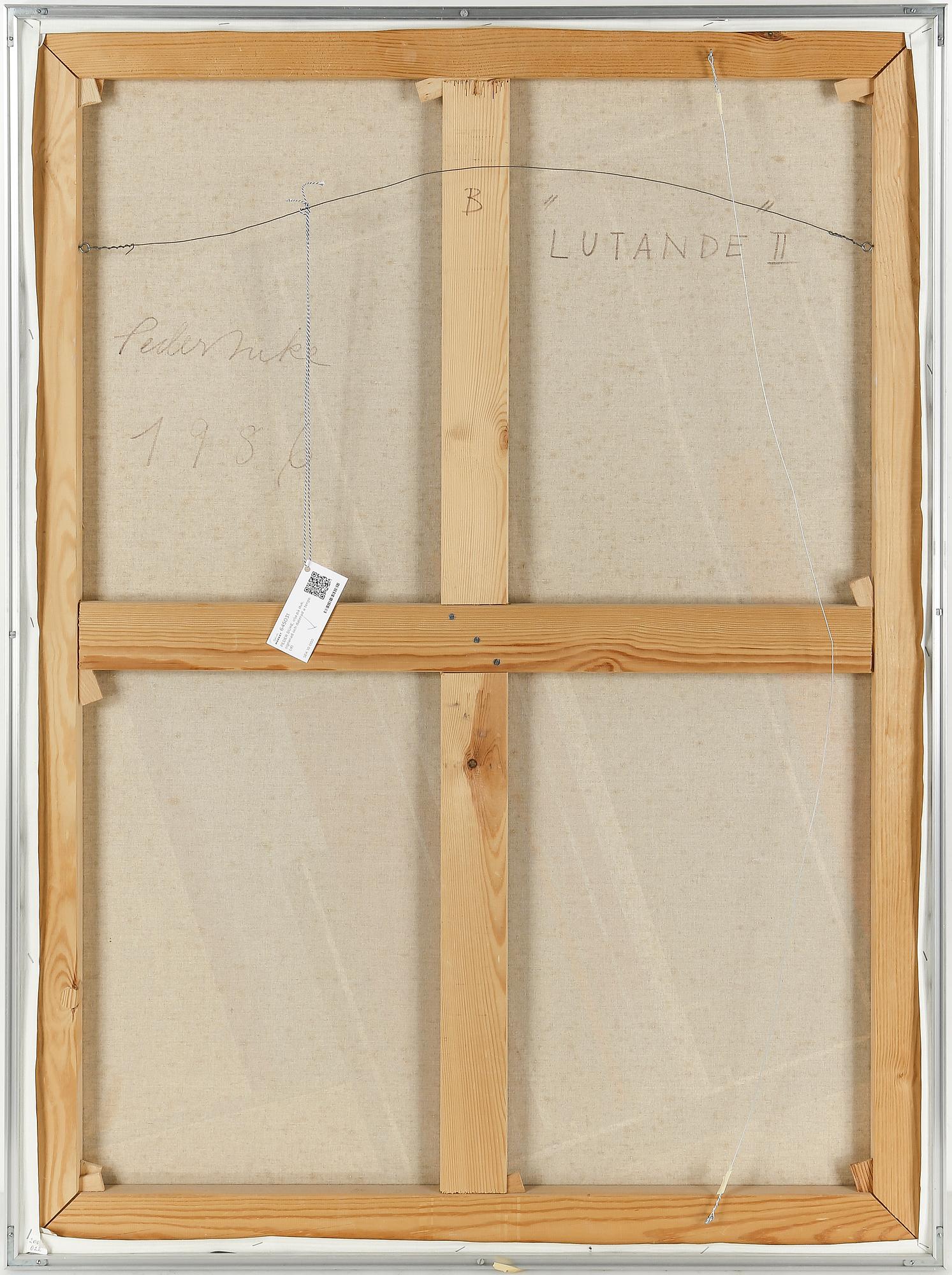 PEDER DUKE, olja på duk, signerad och daterad 1986 a tergo.