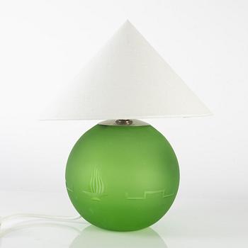 Elis Bergh, tillskriven, två bordslampor, Swedish Grace, Kosta, 1930-tal.