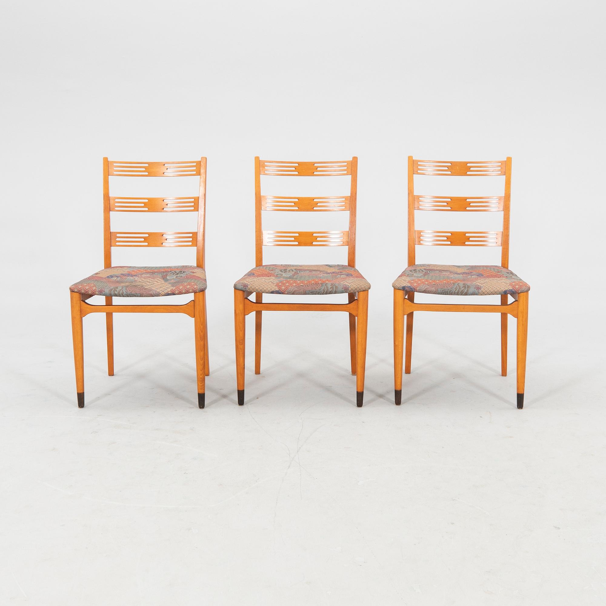 Chairs, 6 pieces, second half of the 20th century.