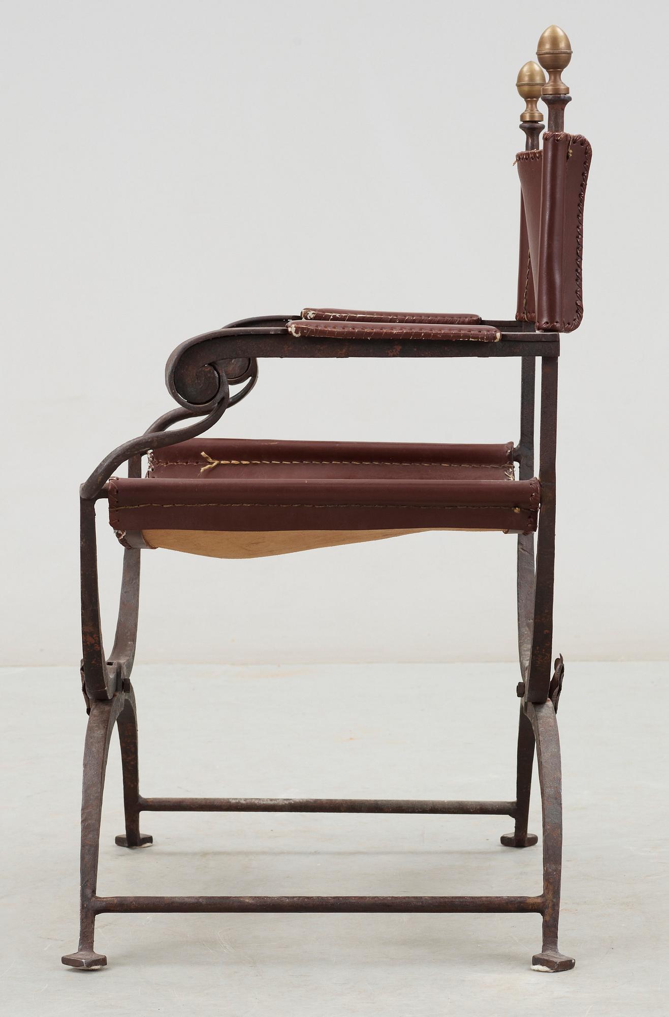 KARMSTOL, sk Dantestol, järn, 1900-tal.