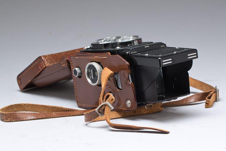 KAMERA, Rolleiflex, Franke & Heidecke, Braunschweig, 1900-talets första hälft.