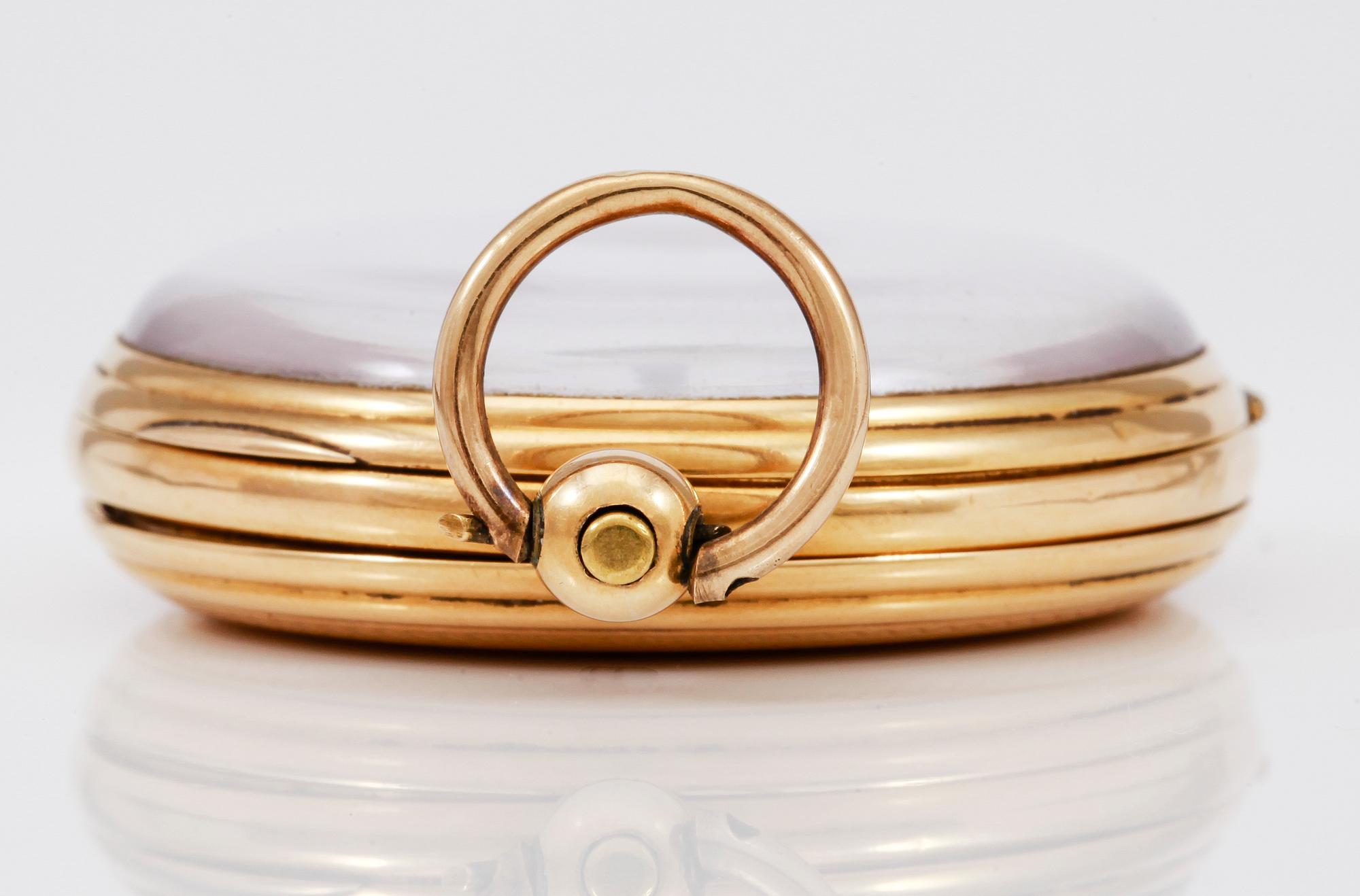 FICKUR, 18K guld, omkring år 1900.