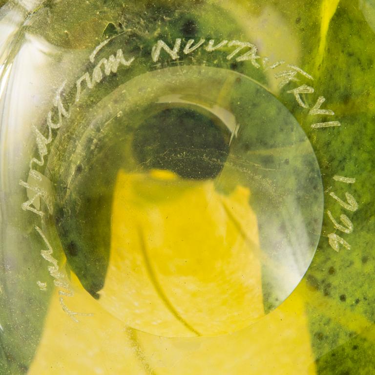 TIINA NORDSTRÖM, konstglas, "Yellow Princess", signerad Tiina Nordström, Nuutajärvi 1996.