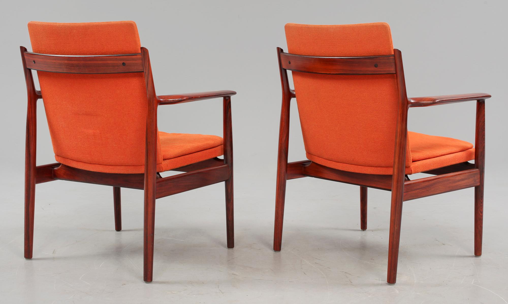 KARMSTOLAR, 4 st, Sibast furniture, Danmark, 1960-tal.