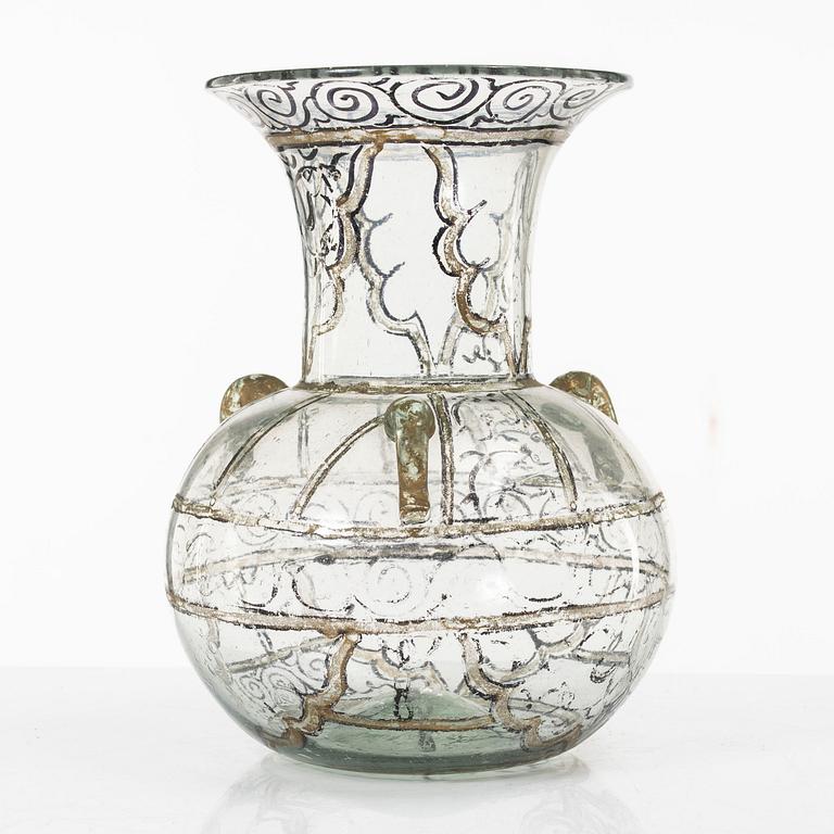 A glass vase, Ottoman cultural area.