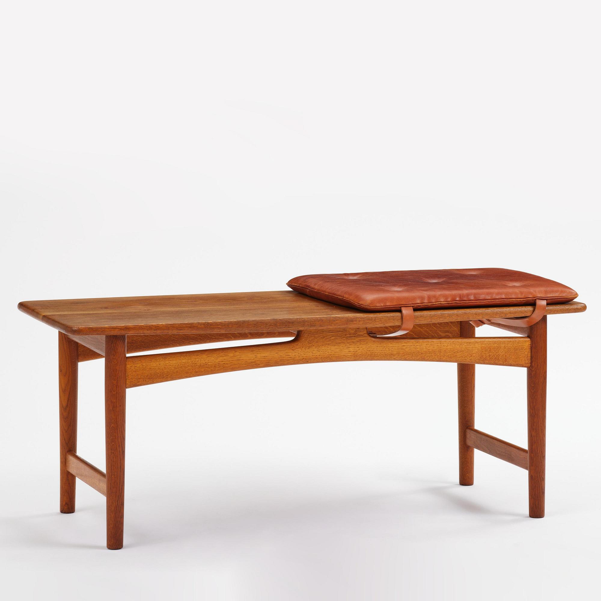 Børge Mogensen, a rare oak bench, cabinetmaker Erhard Rasmussen, Denmark, 1950s.