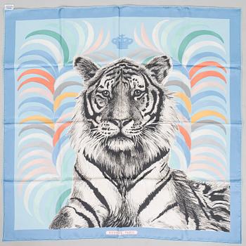 Hermès, a 'Tigre Royal Double Face' silk scarf.