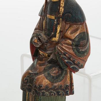 Skulpturer, 3 st, Kina, sen Qingdynasti.