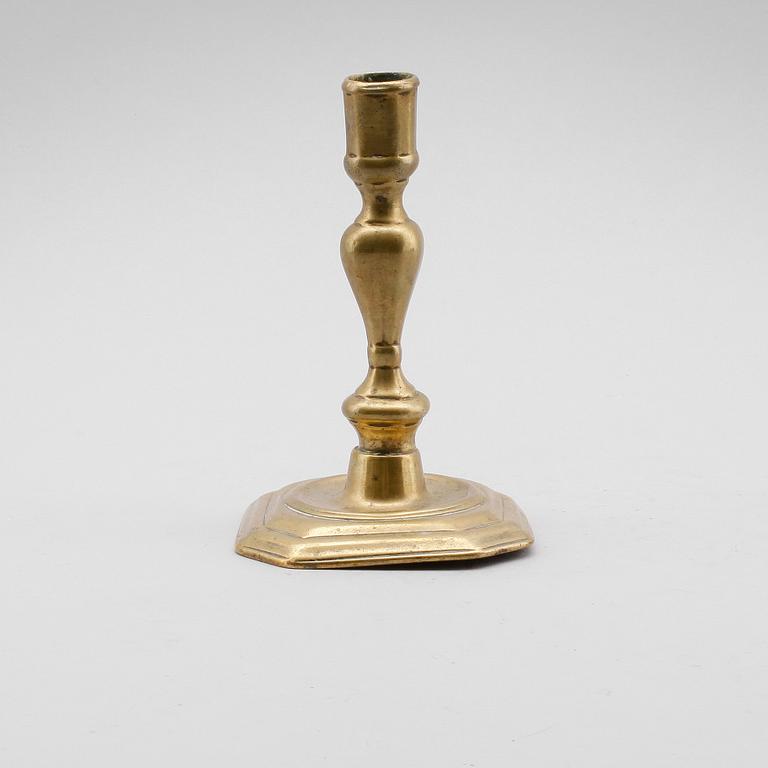 LJUSSTAKE, mässing, 1700-tal.