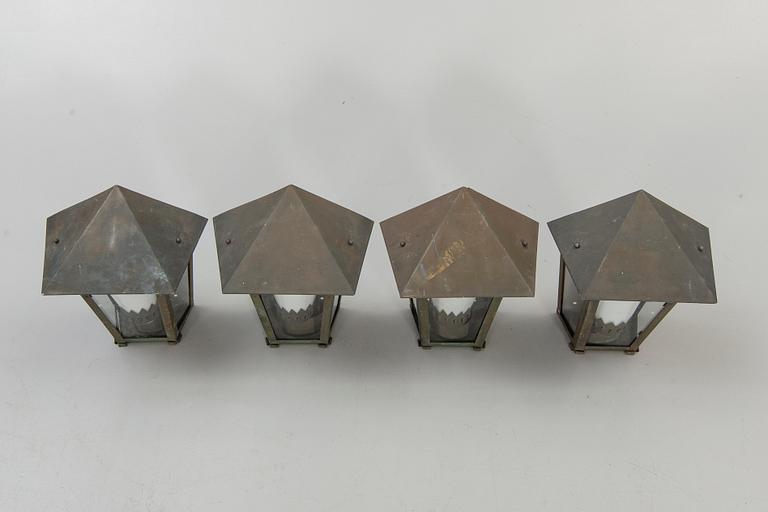 Exterior lighting, 4 pcs, second half of the 20th century.