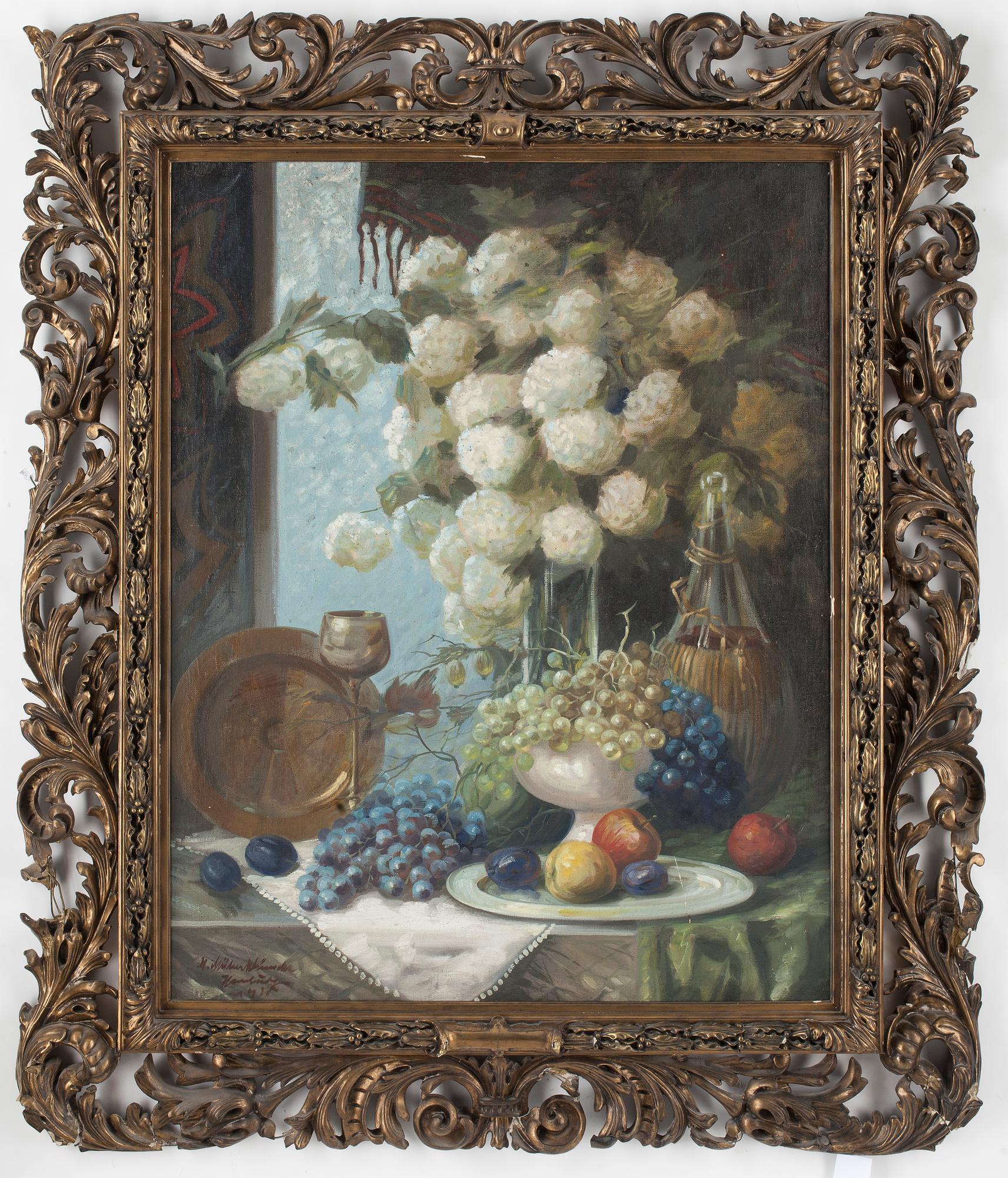 OKÄND KONSTNÄR, olja på duk, otydligt signerad.