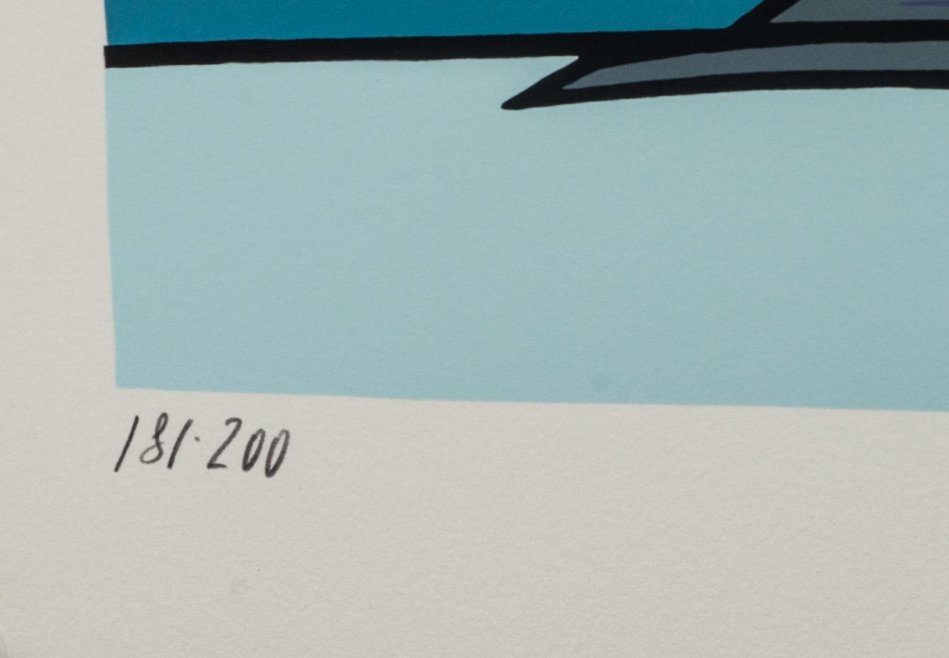 VALERIO ADAMI, färgserigrafi, signerad och numrerad 181/200.