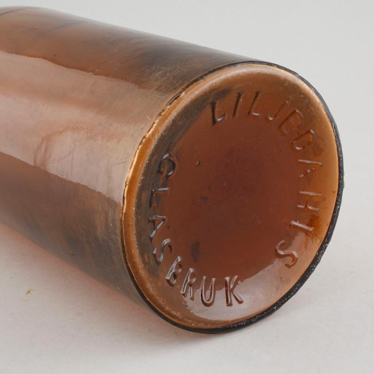 FLASKA, glas, Liljedals glasbruk, omkring 1900.