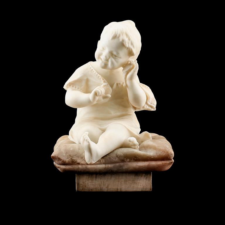 SKULPTUR, alabster, signerad G Jochini, 1900-talets första hälft.