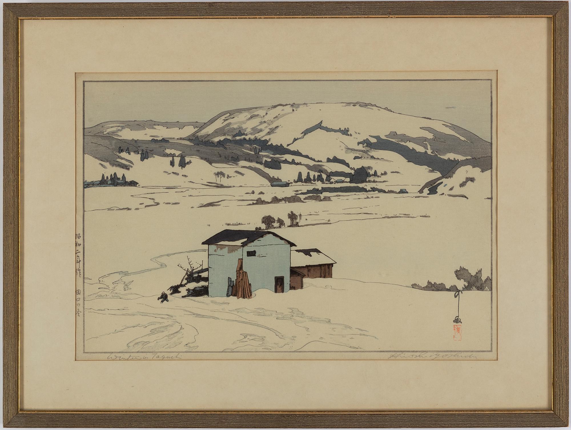 YOSHIDA HIROSHI (1876-1950), efter, färgträsnitt. Japan, 1900-tal.