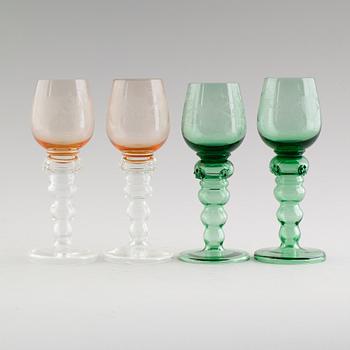 REMMARE, 12 st (6+6), glas, 1900-talets mitt.
