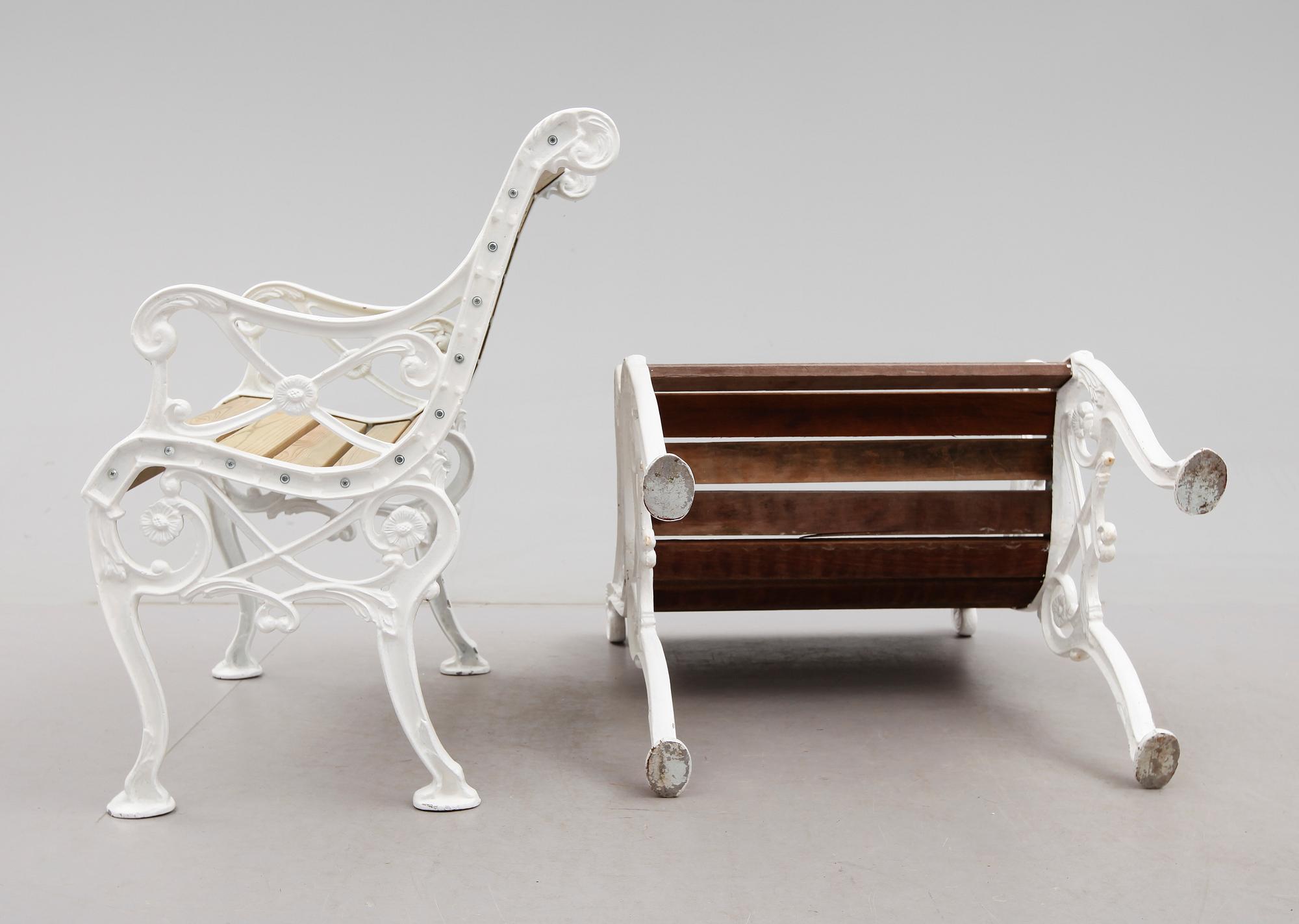 TRÄDGÅRDSSTOLAR, 1 par, 1900-talets andra hälft.