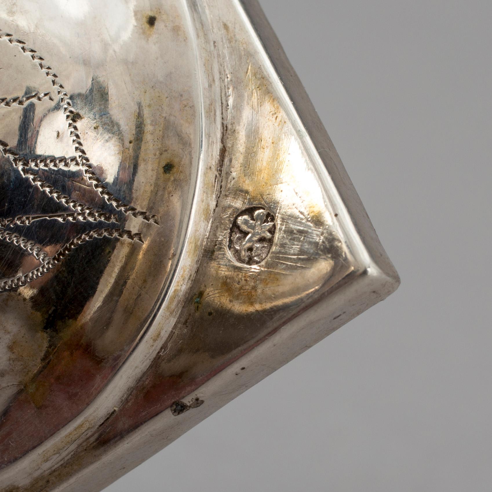 KALK, silver, otydliga stämplar, Sverige 1800-tal. Vikt 35 gram.